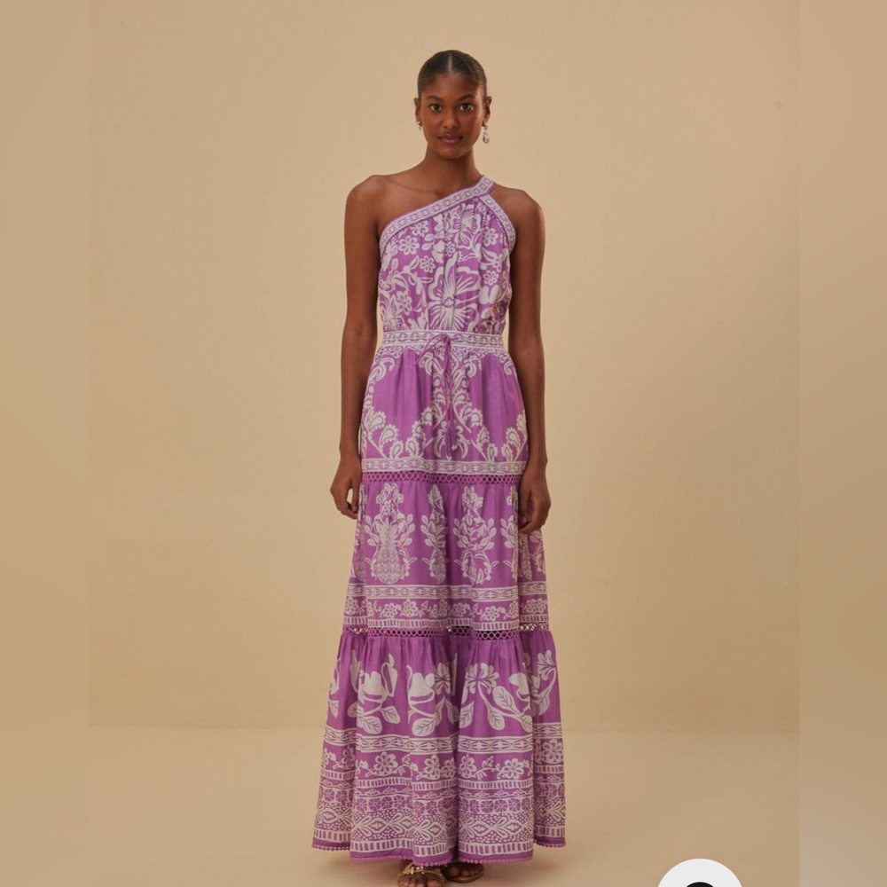 FARM RIO NWT LILAC SWEET GARDEN MAXI DRESS 🔥